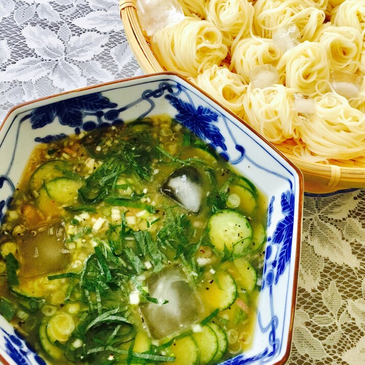 どこか懐かしい#冷や汁素麺